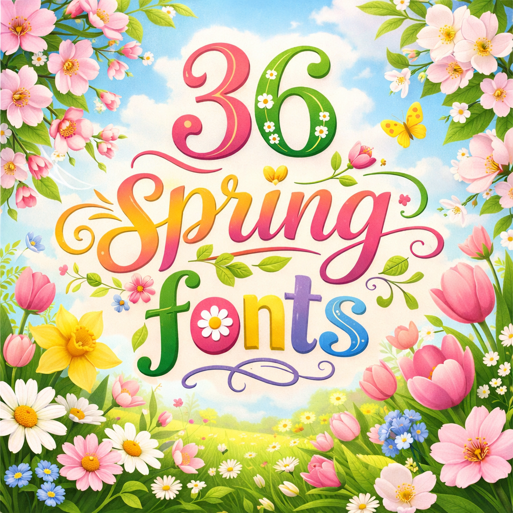36 free spring and floral fonts