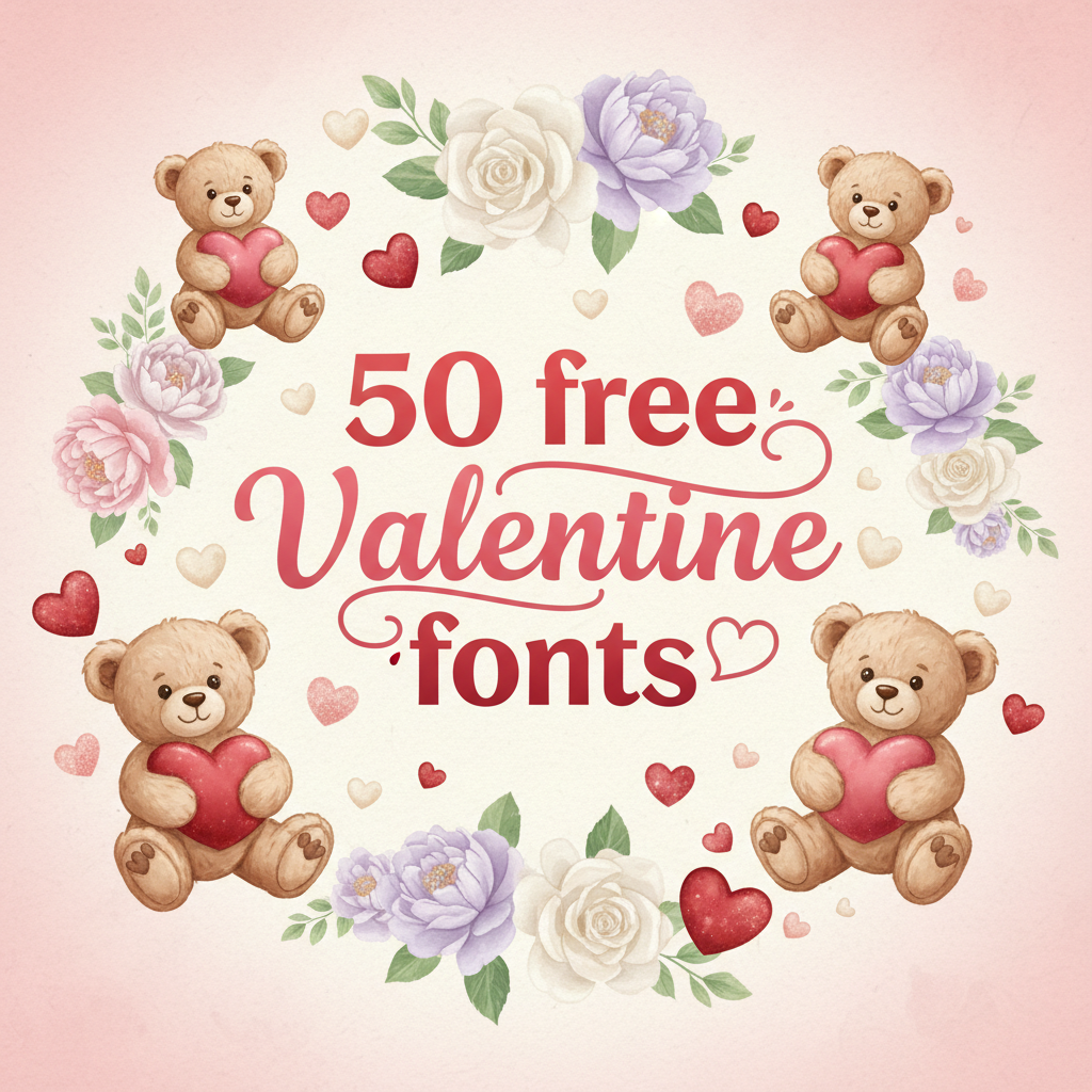 50 free fonts for Valentine’s Day to decorate your projects