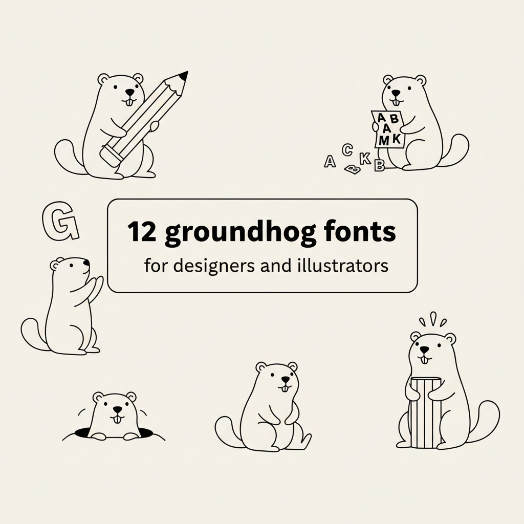 12 groundhog fonts for designers, illustrators, and adwertisers
